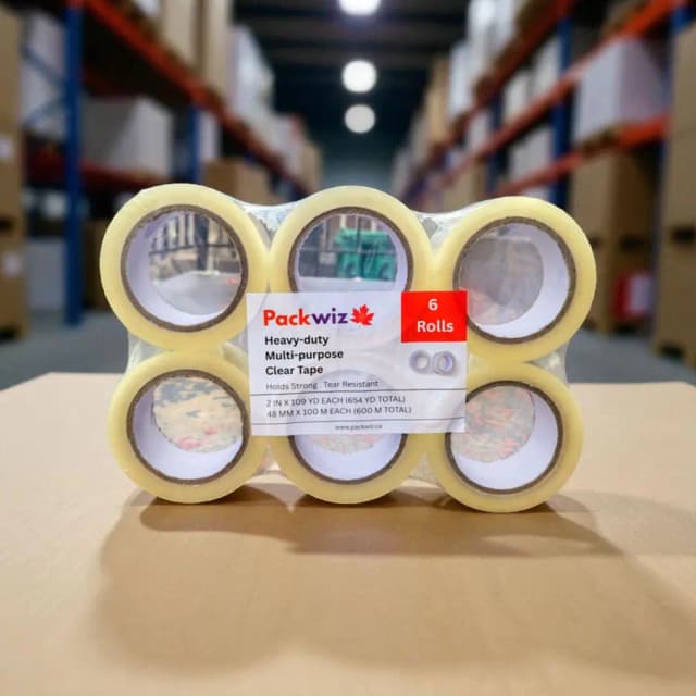 Strong clear packaging tape for moving boxes, Toronto supplies