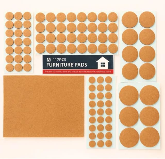 Furniture felt pads for floor protection, moving accessories