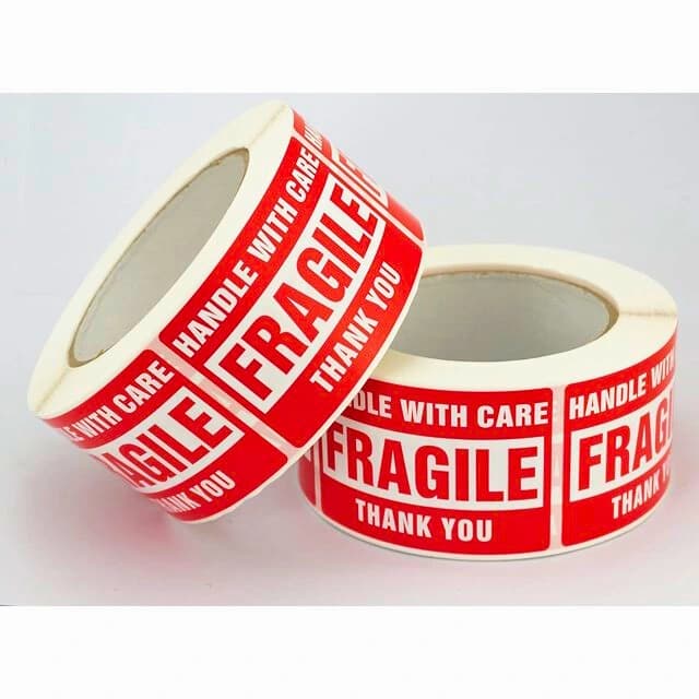 Easy-Peel Perforated Fragile Stickers